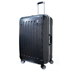 Чемодан из поликарбоната на защелках L’case Milan Черный карбон (XL)